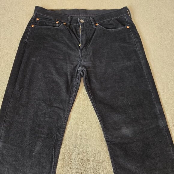 Y2K Levi's 514 Black Corduroy Pants Men's 34x32 Straight Fit - Picture 10 of 15